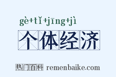 个体经济是什么意思的图片